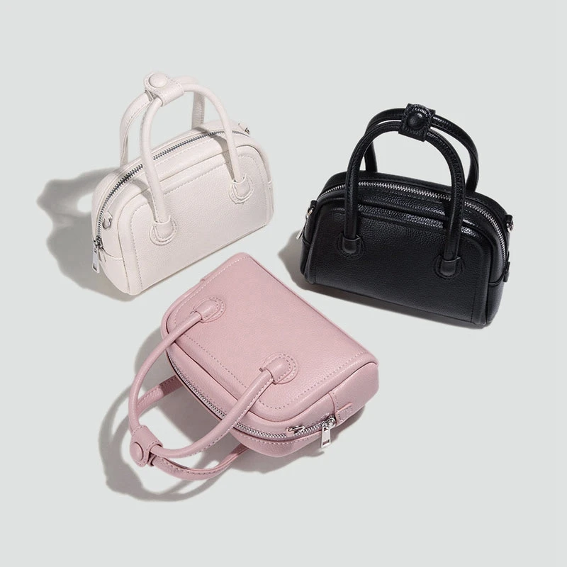 

Fashion Women's Bag 2024 New Simple Handbag Pink Sweet One Shoulder Crossbody Bag Commuter Versatile Boston Bag