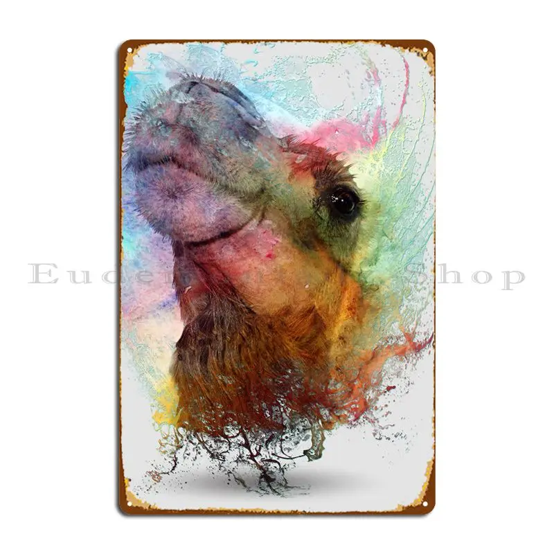 

Металлический знак акварель верблюд кинотеатр клуб гостиная Железный классический жестяной знак плакат