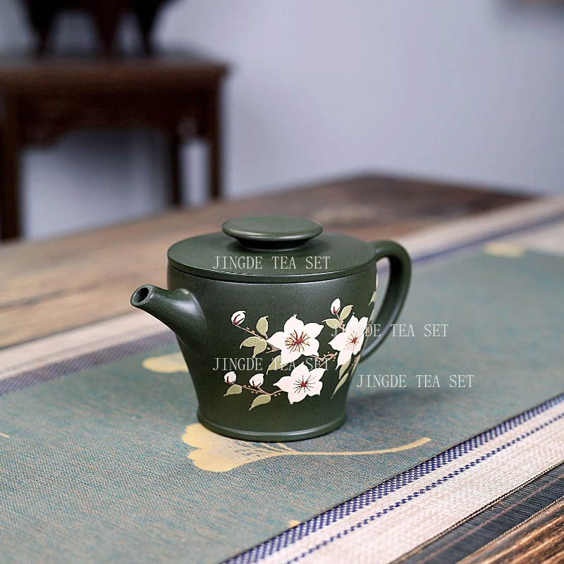 280ml Earthenware Pot of Yixing Bauhinia Flower Hanwa Pot Chinese Style Tea Pot High End Kung Fu Tea Set for Household Use
