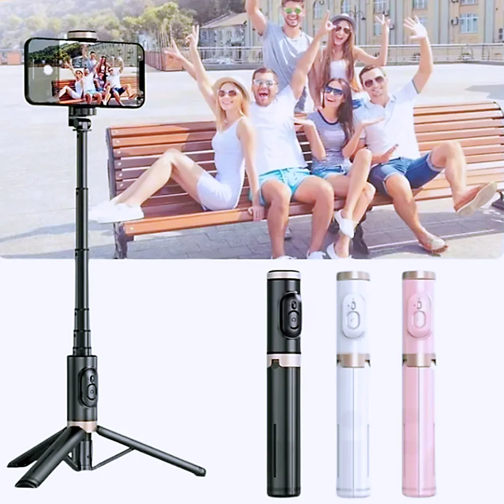 FGCLSY Bluetooth Selfie Stick Foldable Wireless Aluminum Tripod with Bluetooth Shutter Monopod Live Photograph for iphone