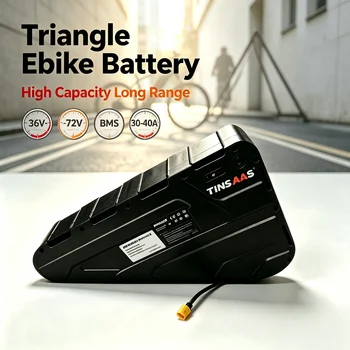 Batteria Triangolare per Bici Elettrica 36V 48V 52V 60V 72V Celle 21700 Adatte per Ciclismo a Lunga Distanza Per Motori da 250W-3000W