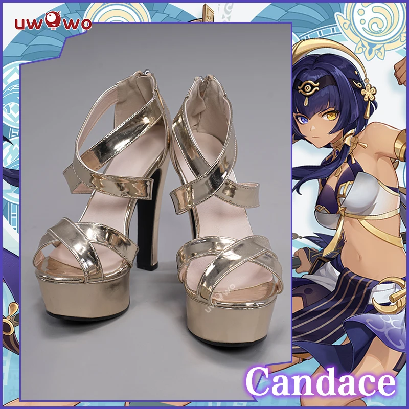 

UWOWO Game Genshin Impact Candace Cosplay Shoes Halloween Candace Cosplay Shoes