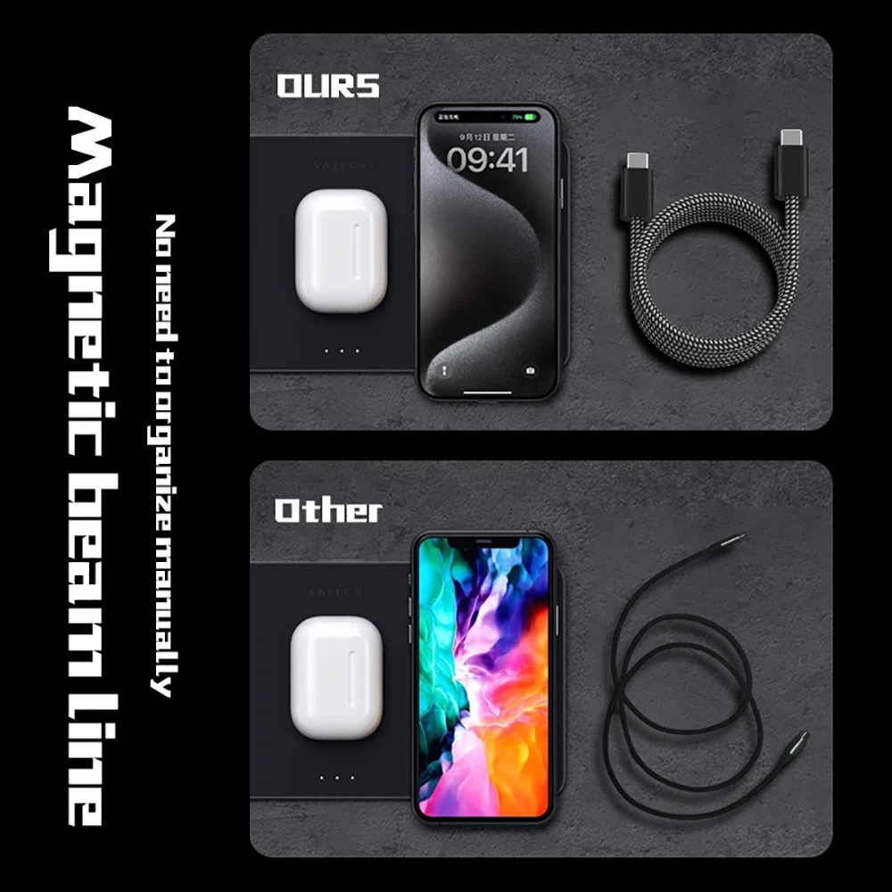 รูปสินค้า สายชาร์จแม่เหล็ก USB-C 2 เมตร ชาร์จเร็ว PD 100W