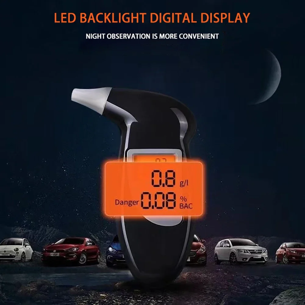 Drunk Driving Tester Air-Blown High-Precision Suitable Alcohol Tester Meter Traffic Breath Test Exhalation Home Use