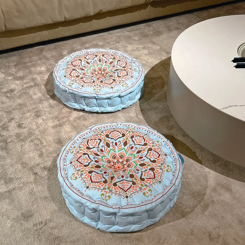 1pc Bohemian Style Thickened Floor Cushion Seat Vintage Moroccan Tatami  Floor Pillow For Meditation Home Decor Round Design For Living Room Bedroom  Of