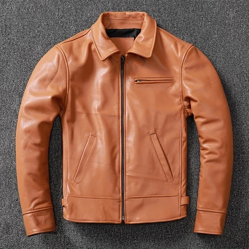 

100% Real Tcyeek Genuine Leather Jacket s for Men Fashion Men's Coats Natural Cow Leather Jacket Chaqueta De Los Hombres Zm182