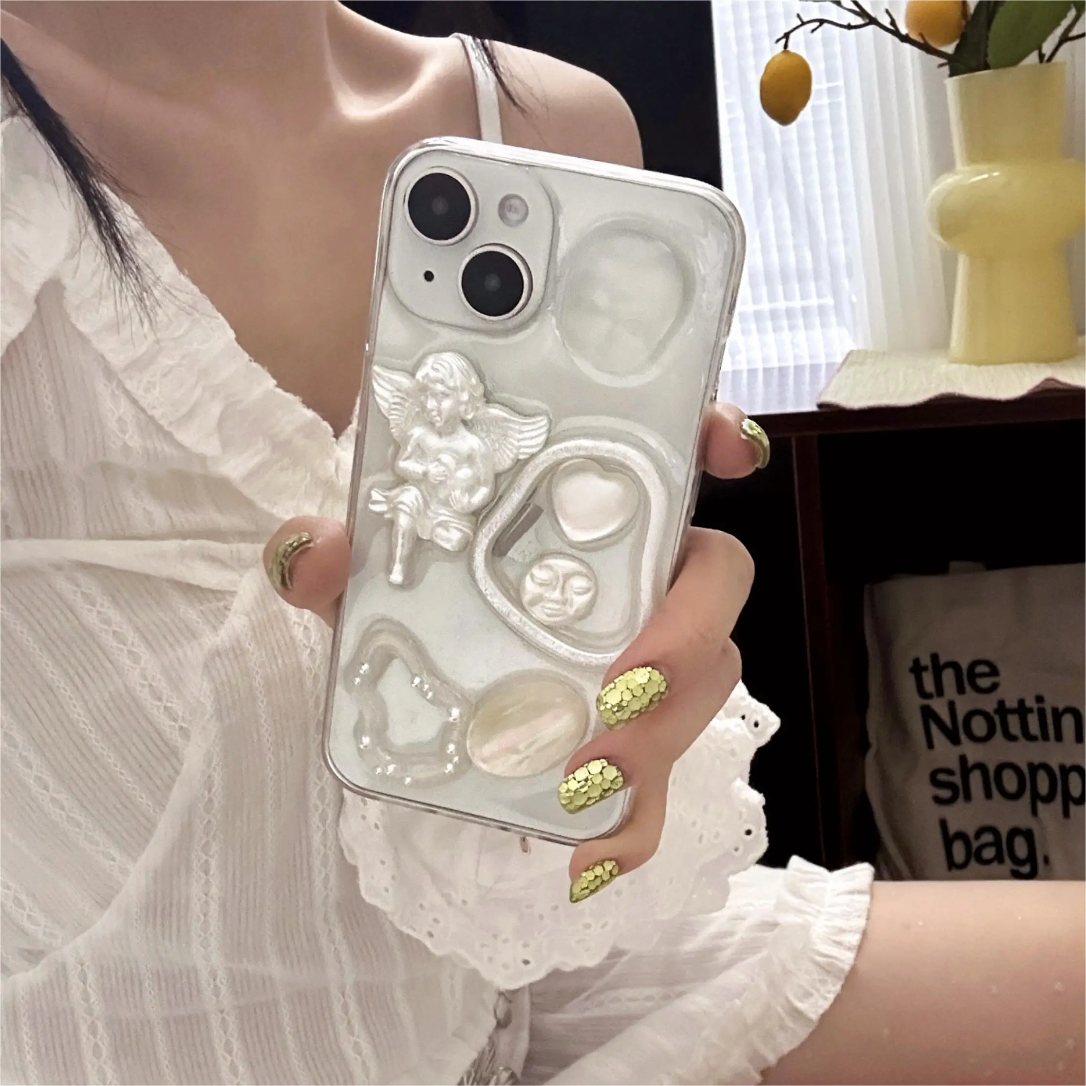 Dreamy INS Crystal Ball Swan Glittering Stickers Fashion Case for iPhone 14  13 Pro Max Back Phone Cover for 12 11 Pro Max Capa - AliExpress