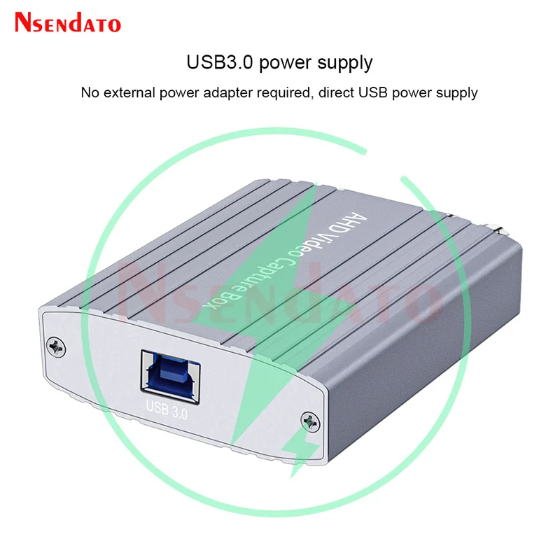 1/4 Channel AHD to USB 3.0 Video Capture Device 1080P USB3.0 AHD Video Capture Card Record For OBS Vmix Live Streaming Broadcast