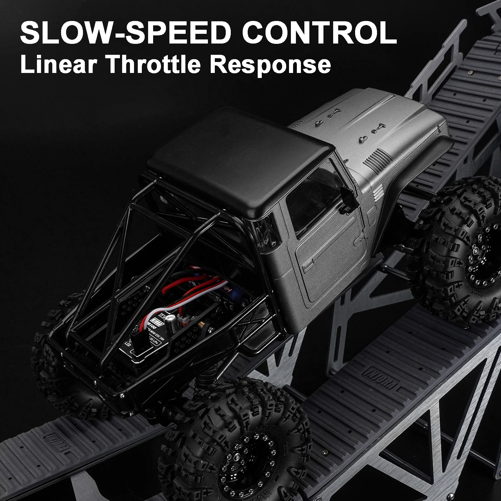 INJORA MB100 R80 20A Brushed Mini ESC with 180 Motor 48T for 1/18 RC Crawler TRX4M Upgrade 