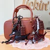 Keychain Retro Ins Style Sausage Dog Car Keychain Bag Pendant Hanging Rope Chocolate Weaving Rope Accessories 3