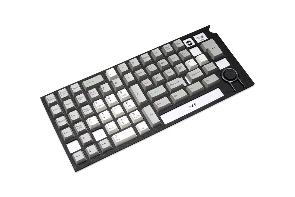 Taihao Alps Abs Vintage Branco Cinza Doubleshots Keycap para Faça Você Mesmo Jogo Teclado Mecânico Cúbico Oem Perfil - Imagem 3
