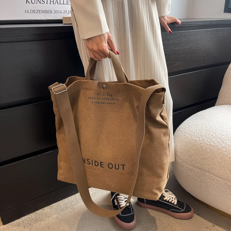 

Women Canvas Tote Casual Shoulder Work Bag Large Capacity Crossbody Top Handle Bag Multifunction Big Shopping Cross-body Handbag