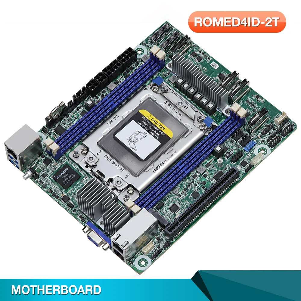 ROMED4ID-2T ASRock 서버 보드, SP3 7002 7003 시리즈 DDR4 지원