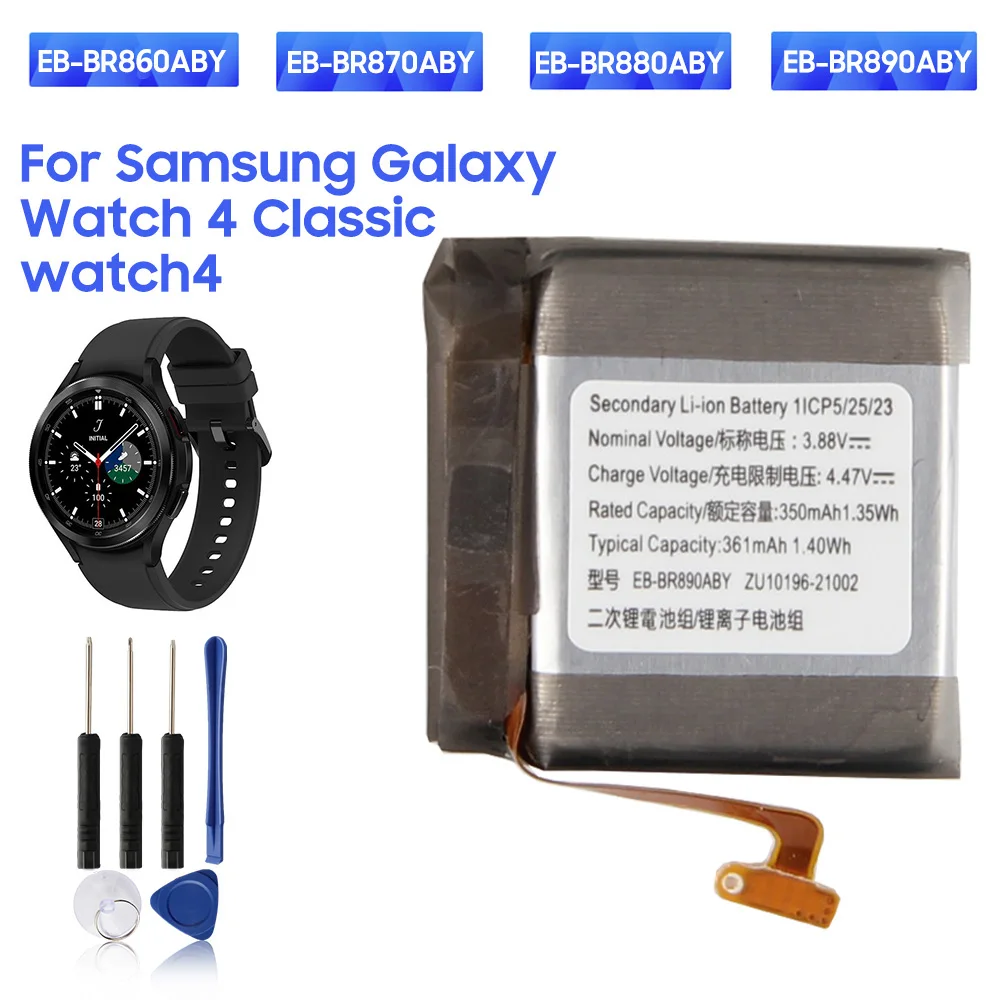 Batteria Di Ricambio Per Orologio Eb-Br860Aby Eb-Br870Aby Eb-Br880Aby Eb-Br890Aby Per Samsung Galaxy Watch4 Galaxy Watch4 Classic