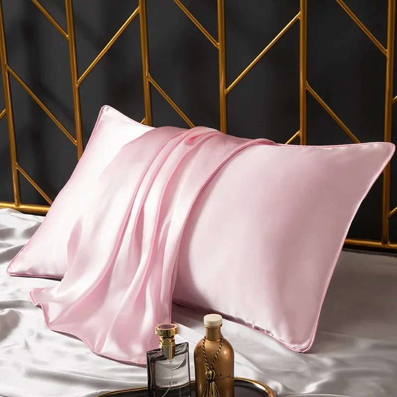 AAAAAA(6A) 25 Momme Natural Mulberry Silk Pillowcase Luxury Silky Envelope Pillow Case for Hair and Skin 48X74CM