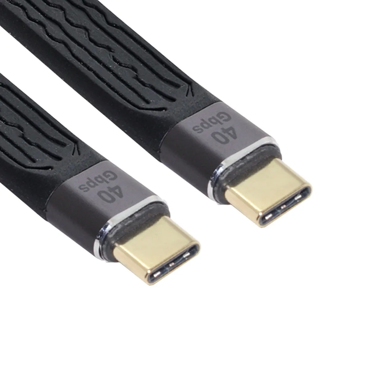 

Male to Male 100W 8K for Laptop & Phone Type-C USB-C USB4 40Gbps Flat Slim FPC Data Cable 13cm
