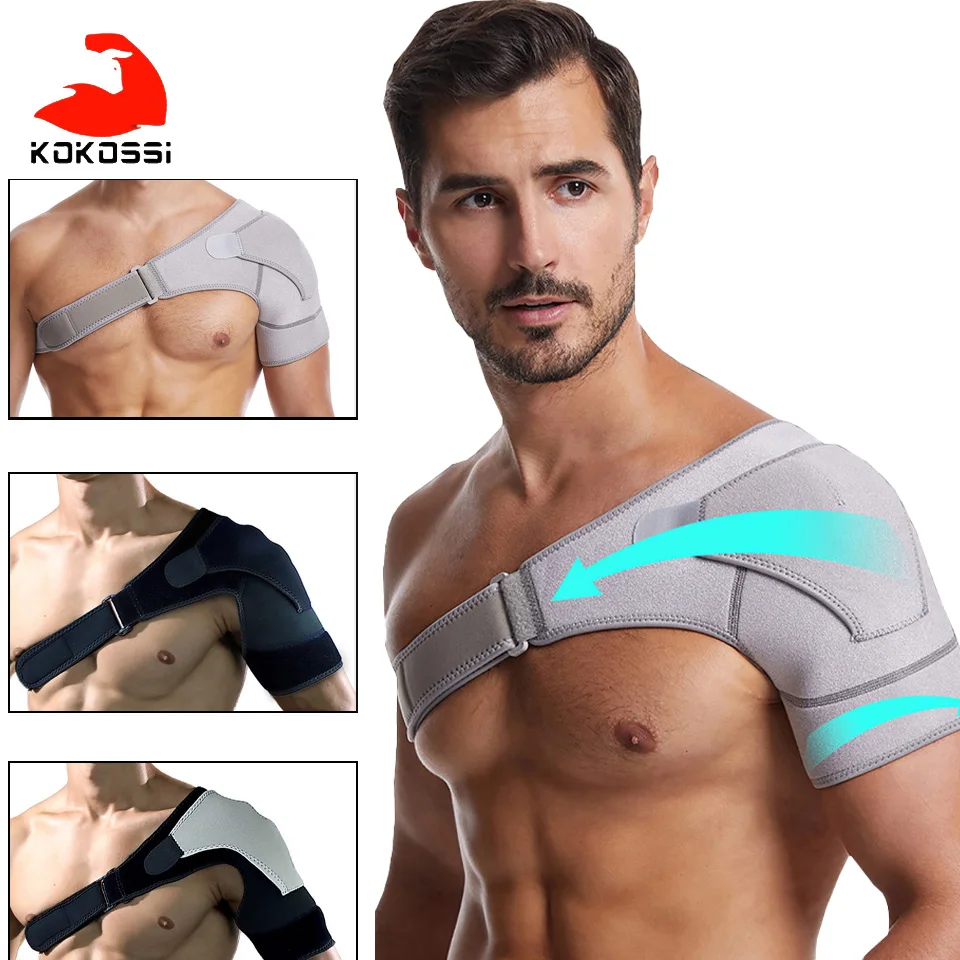 

KoKossi Adjustable Waist Strap Wrapped Shoulder Support Pad Neoprene Shoulder Compression Sleeve Back Pad Strap Neutral Version