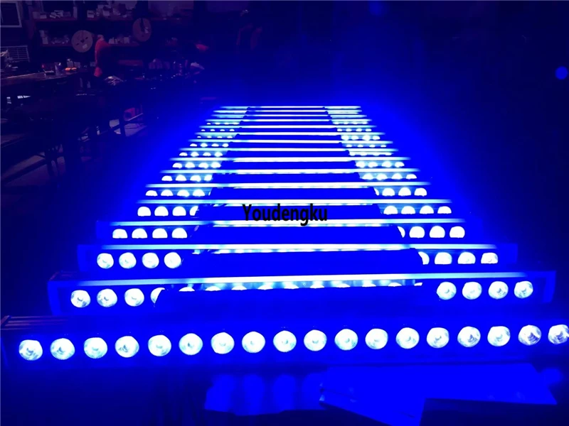 2 pieces DMX control Outdoor building illumination 18x10w rgbw LED wall wash bar