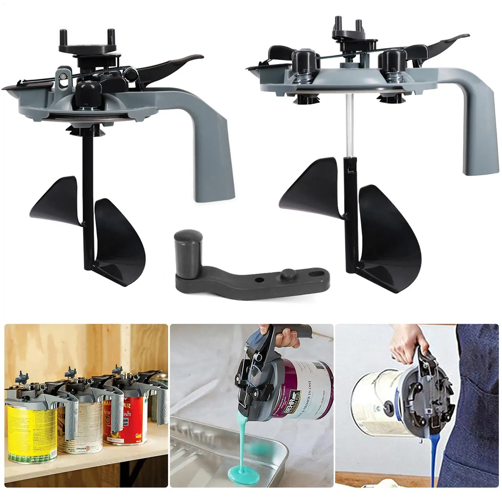 New Mixing Mate Paint Can Lid Messy-Free Handle Color Tool Slurry Mixer Stirrer Coating Cover 1L/4L