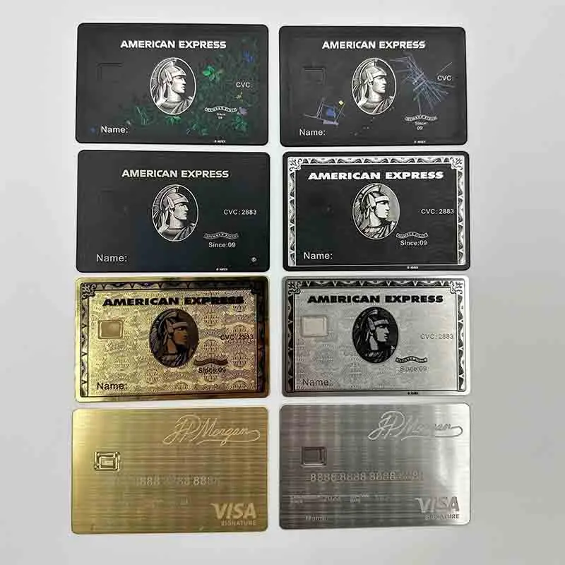 

Custom Laser Engraved Membership Bla Amex Centurion Card Metal Credit Gift Card Support printing personal name metal business