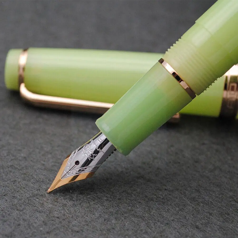 

Jinhao 82 Transparency Fountain Pen Acrylic Ink Pen Supplies Nib Pen Business Elegan Golden Spin Ef Office Writing School F E0s4