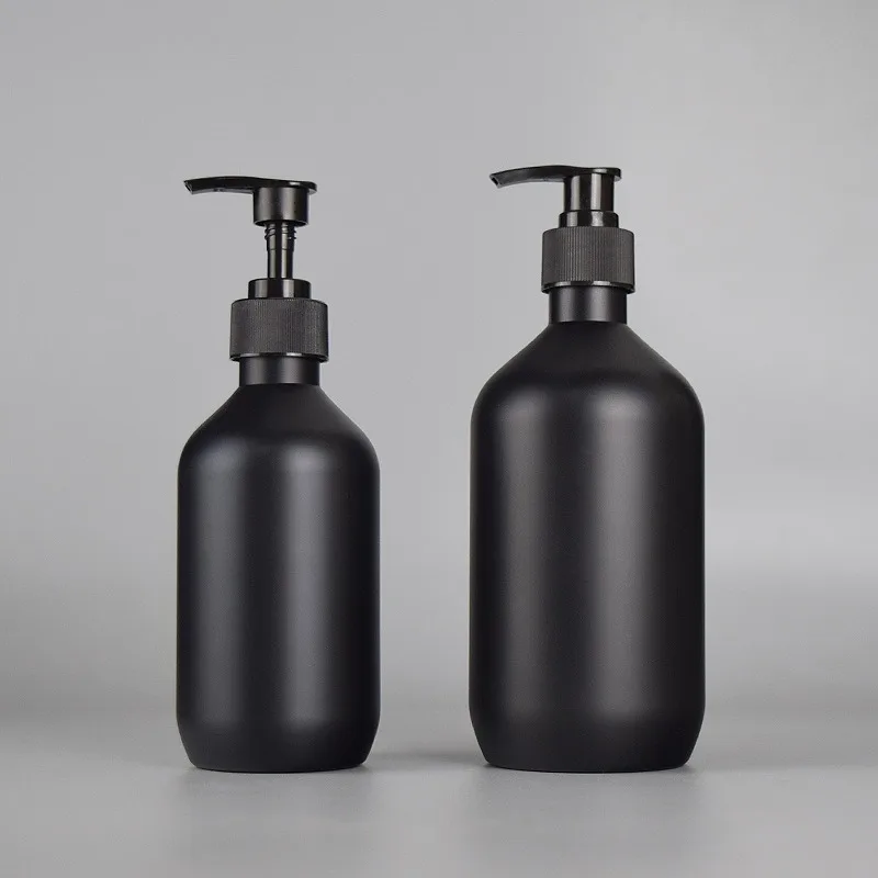 300/500ML Matte Black Liquid Soap Dispenser Refillable Shampoo Conditioner Body Lotion Container for Bathroom Supplies Hotel soap dispenser soap pump shower dispenser