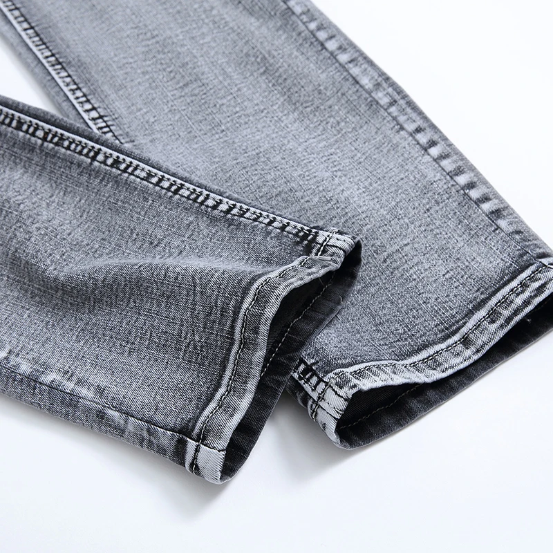 New Men Grey Ripped Skinny Jeans Hip Hop Swag Denim Scratched Biker Jeans Joggers Pants Famous Brand Designer Men Trousers