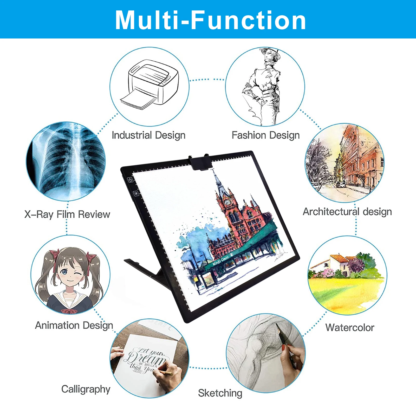 Portable Rechargeable A4 Light Box for Tracing, Ultra-Thin Led Light Pad  Adjustable Light Board for Weeding Vinyl, Drawing, Tattoo, Sketching