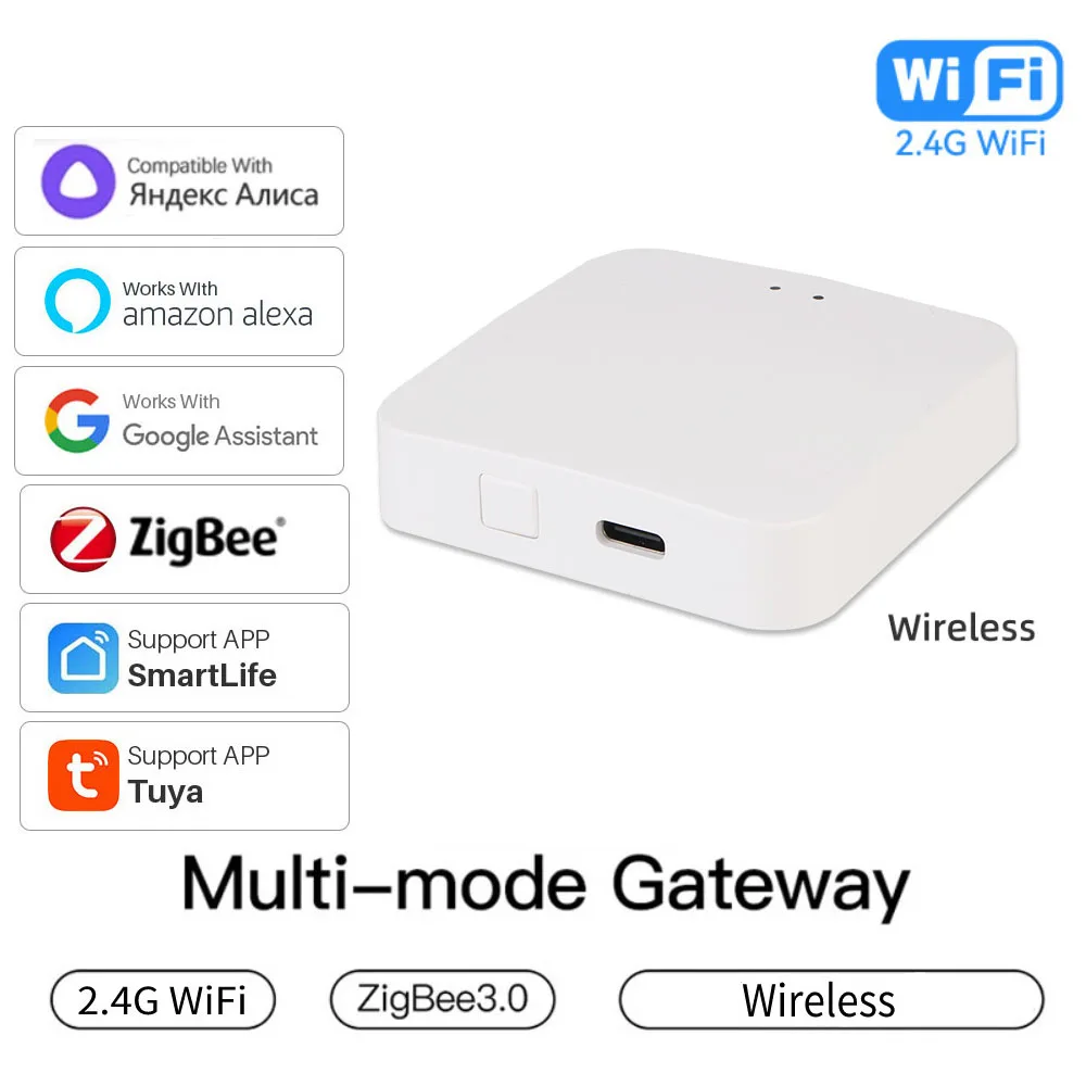 Tuya Zigbee 3.0 Gateway Hub Smart Home Wireless Bridge Smart Life APP Remote Control Automation Device Works with Alexa Google zigbee gateway smart gateway