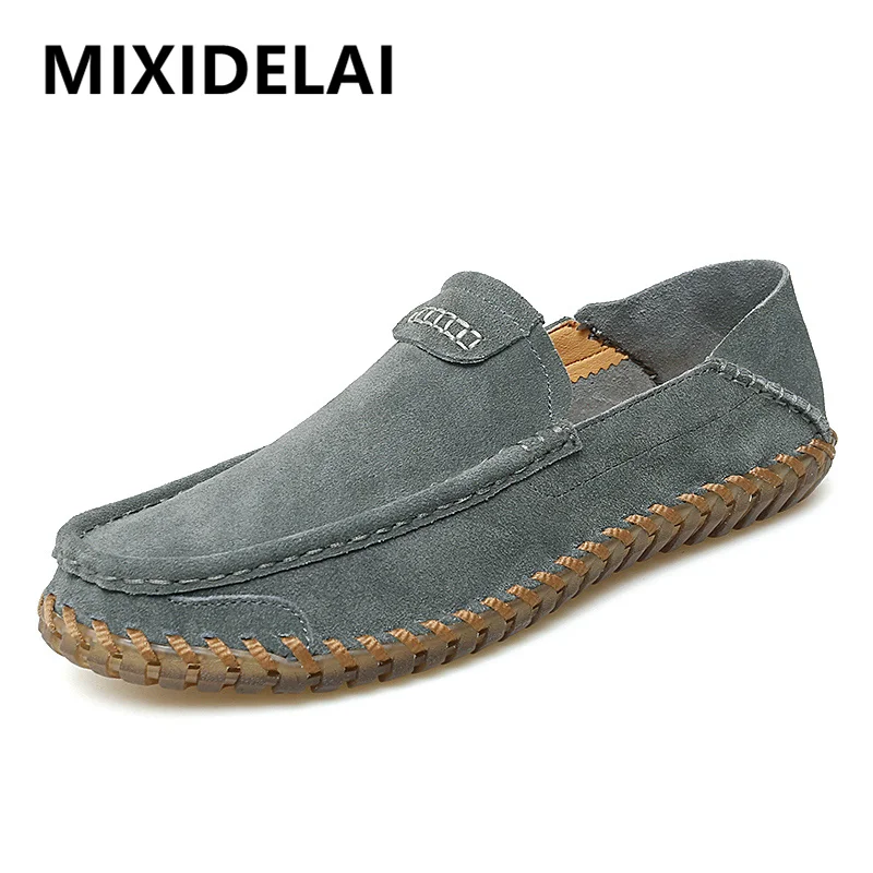 Large Size Fashion Men's Driving Shoes Genuine Leather Loafers Moccasins Men's Flats Breathable Casual Boat Shoes