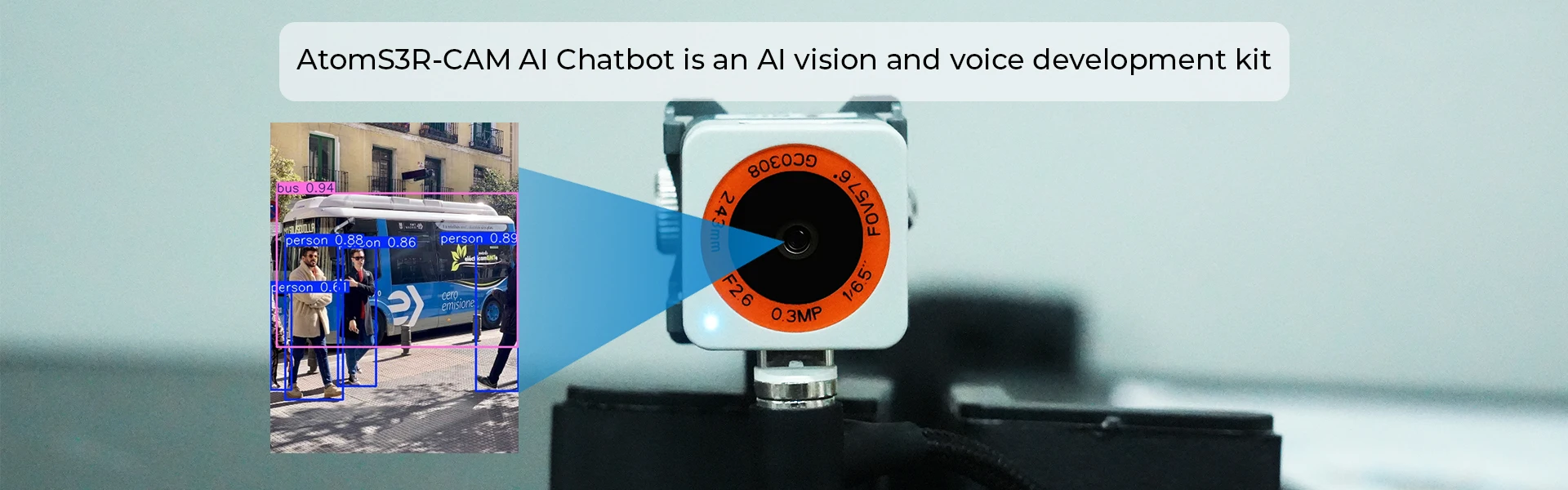 Official AtomS3R-CAM Al Chatbot Kit (8MB PSRAM)