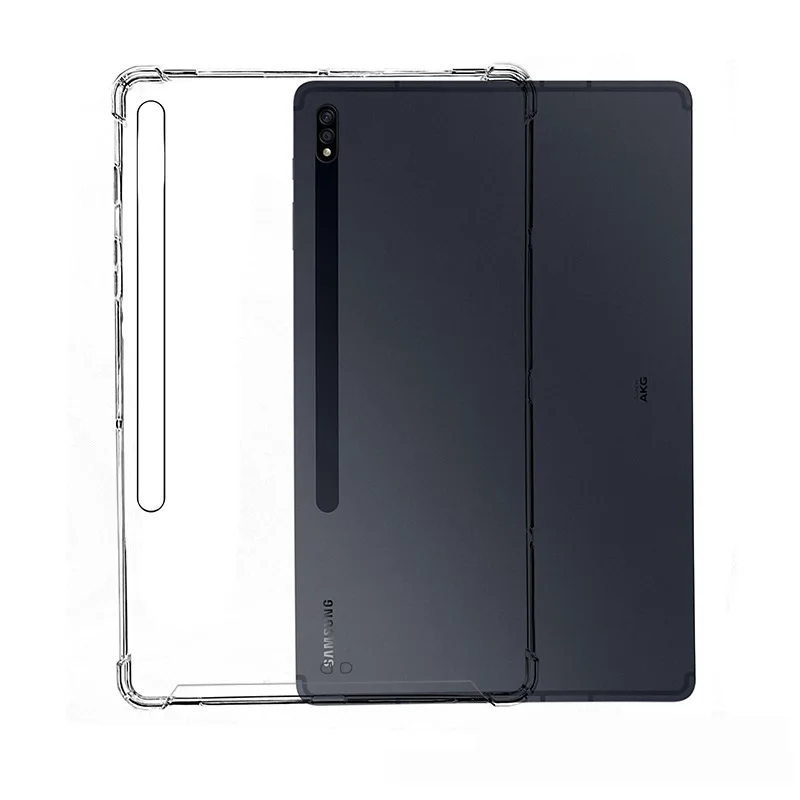 Capa de Silicone Transparente para Samsung Galaxy Tab s7 s8 Plus Mais 12.4 11 2023 Sm-t870 x 700 2023x800 Tampa Traseira Tpu Macia - Imagem 5