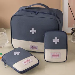 Compact Travel & Outdoor Medicine Bag - Portable First Aid & Pill Storage Pouch (Blue 3pcs set)