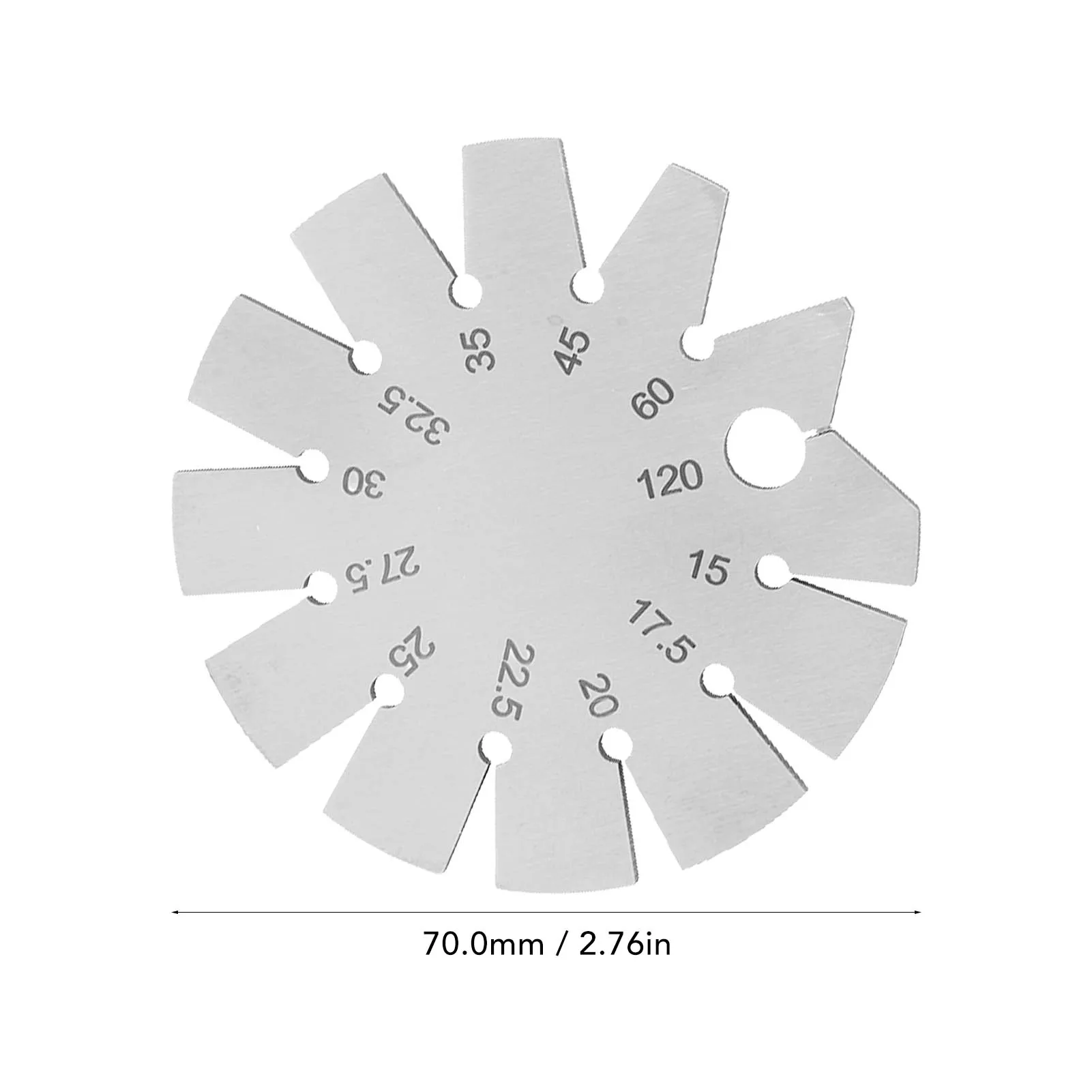 Bevel Angle Gauge Stainless Steel Oblique Edges Protractor For Knife Blade Measuring 15‑120 Degree 3