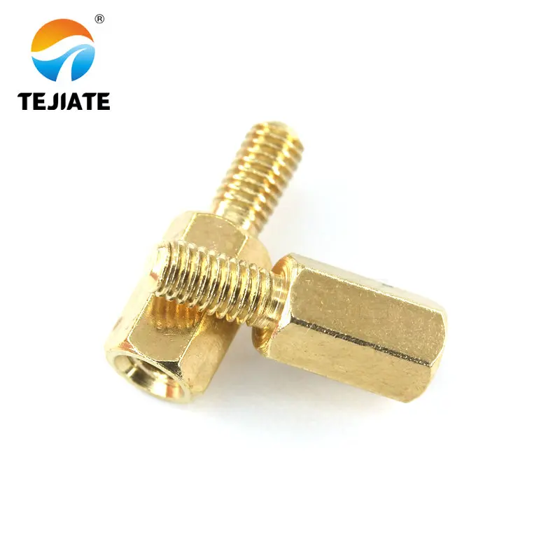 10Pcs M3*(5-50)+6mm Hex head Brass Spacing Screws Threaded Pillar PCB Computer PC Motherboard StandOff Spacer