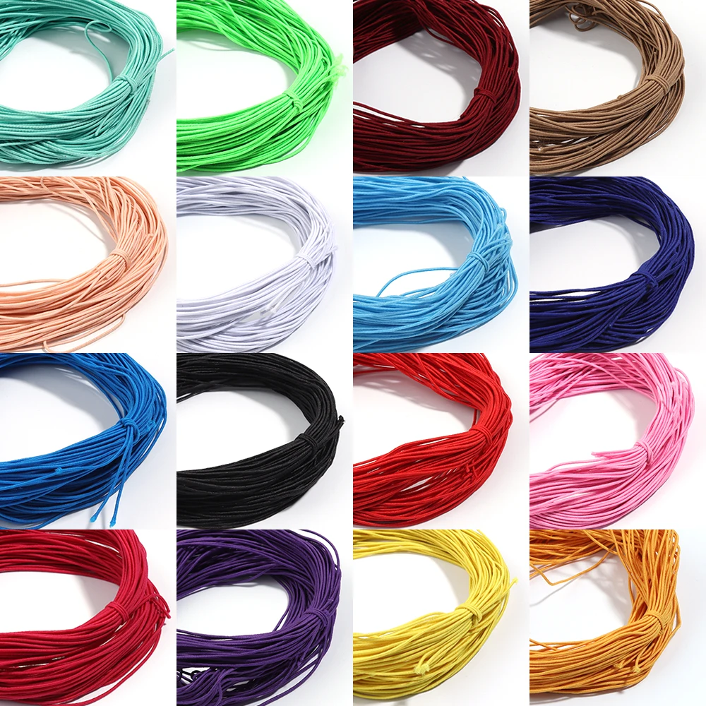 Colorful Braided Elastic Cord for Jewelry Crafting and DIY Accessories – 25 Yards