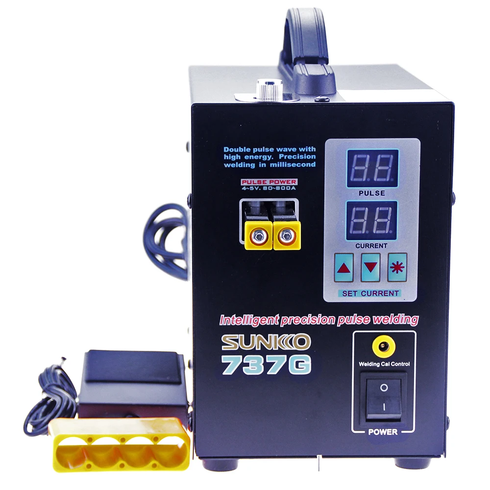 SUNKKO 737G Spot Welder 1.5kw LED Illumination Dual Digital Display Double Pulse Welding Machine For 18650 Battery