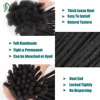 0.4 cm 0.6 cm 0.8 cm largeur Loc Extension cheveux humains 40 brins entièrement faits à la main 100% Extensions de cheveux humains Dreadlock pour hommes femmes 4