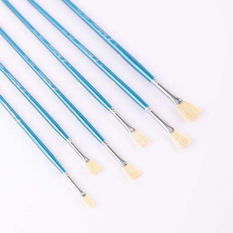 Fan-shaped oil brush bristle gouache acrylic oil painting watercolor pen, suitable for beginners art students artists painting 3