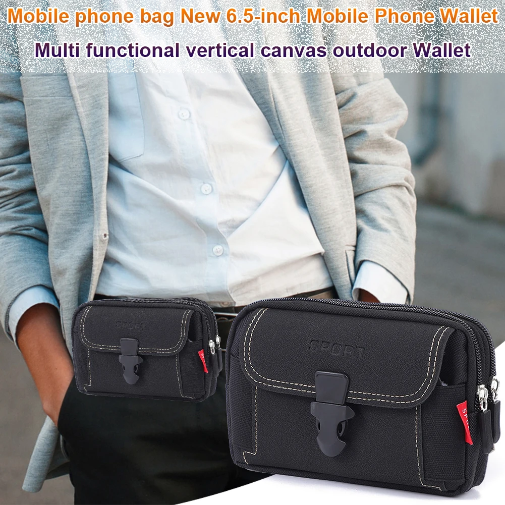 Sport Phone Purse Travel Zip Belt Bum Pouch Running Pouch Travel Camping Bags Outdoor Men Canvas Waist Bag Pocket