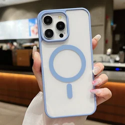 Sleek Magnetic Transparent Wireless Charging Case - Fashion Edition - iPhone 13 (Sierra Blue)