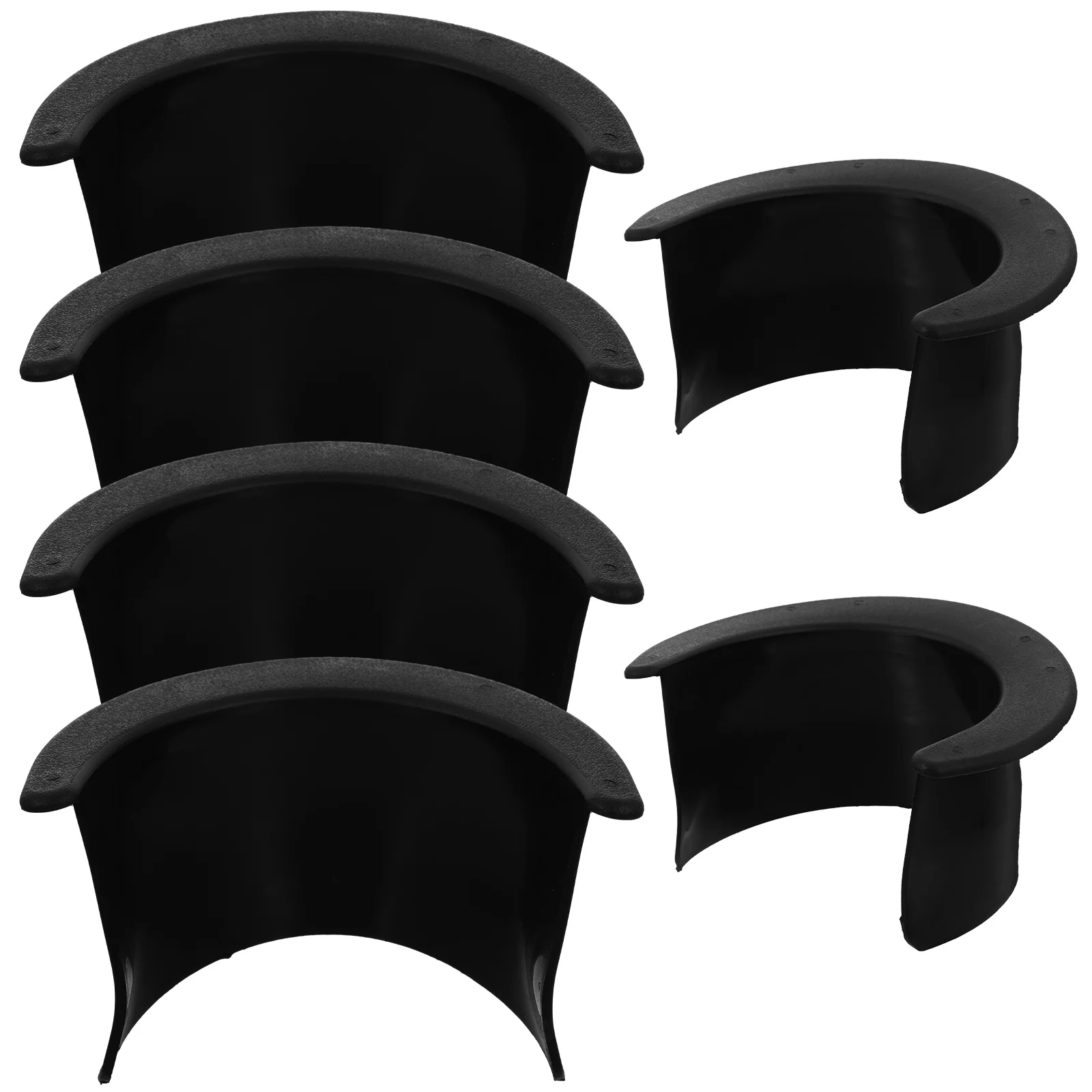 6PCS Plastic Billiards Table Pocket Liner Pool Table Bar Home 4 Corner 2 Side Black Pool Tennis Tail Bag Pocket