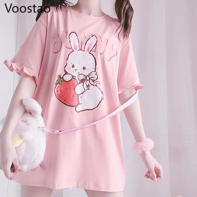 t-shirt cor-de-rosa de todos os jogos da forma coreana - loja da forma de  Kawaii