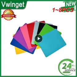 1~8PCS Simple Solid Color PU Leather Mouse Mat Anti-slip Waterproof 21.5*17.5cm Mouse Pad School Supplies Office Accessories