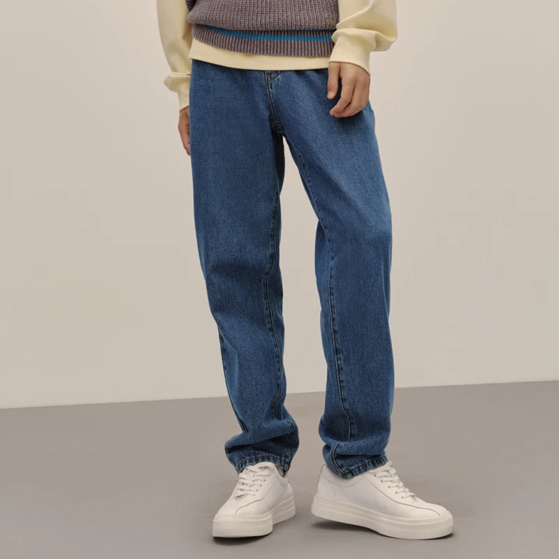 Semir Jeans Men 2023 Autumn New Classic Retro Simple Fashion Pants Daily Loose Tapered Trousers