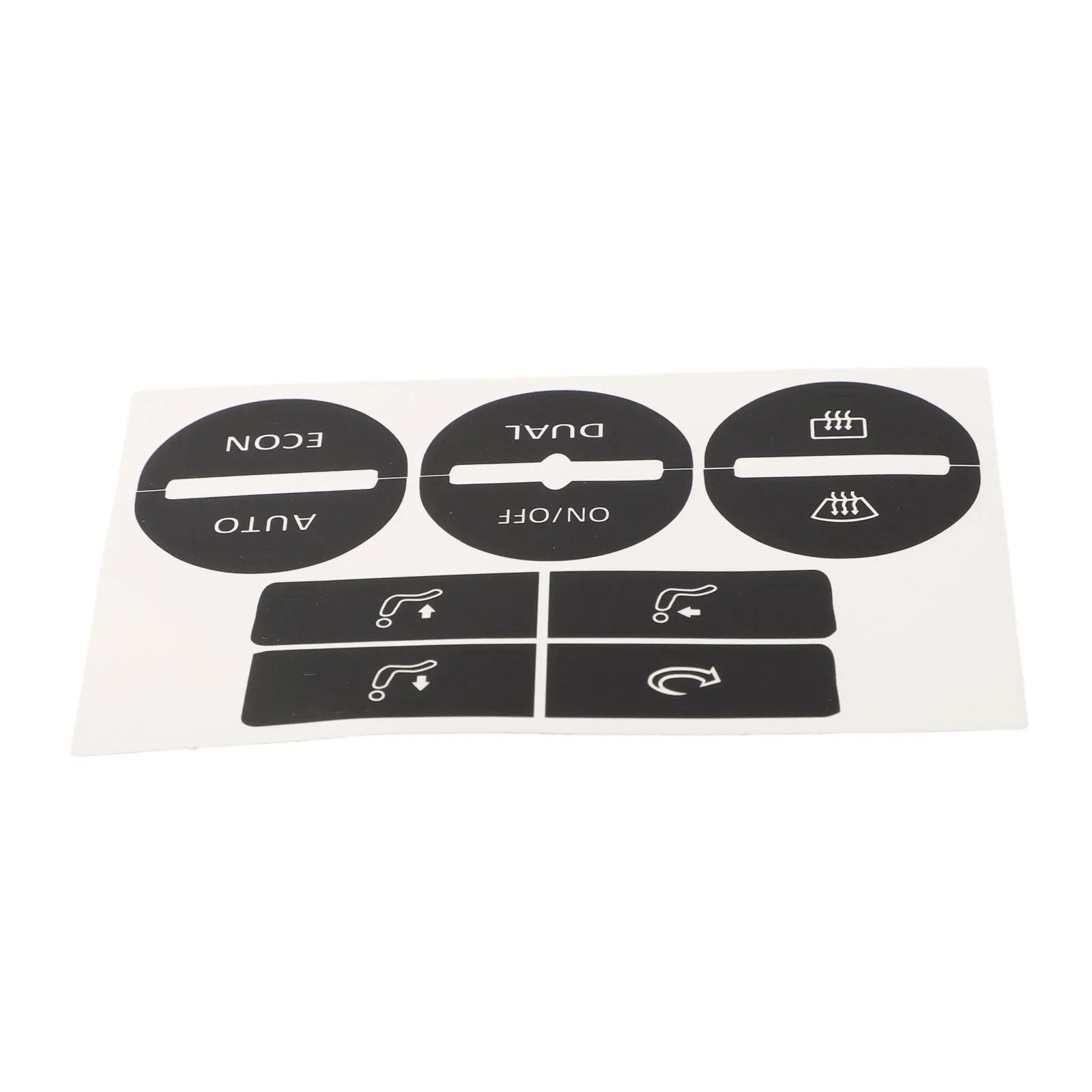 

Fade Resistant AC Control Button Worn Repair Kit Decals Stickers for GOLF Mk5 0408 Black Overlay with White Characters