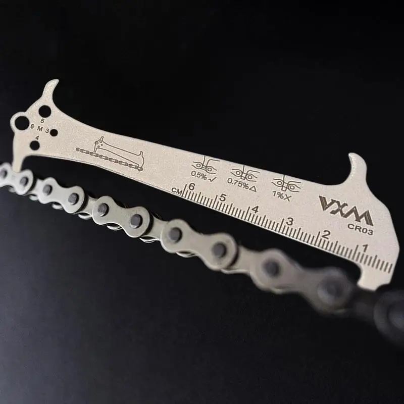 Bike Chain Wear Indicator Safe and High Hardness Tool Kits Cost Saving Tool Kits Chain Measuring Ruler Bike Chain Wear Indicator
