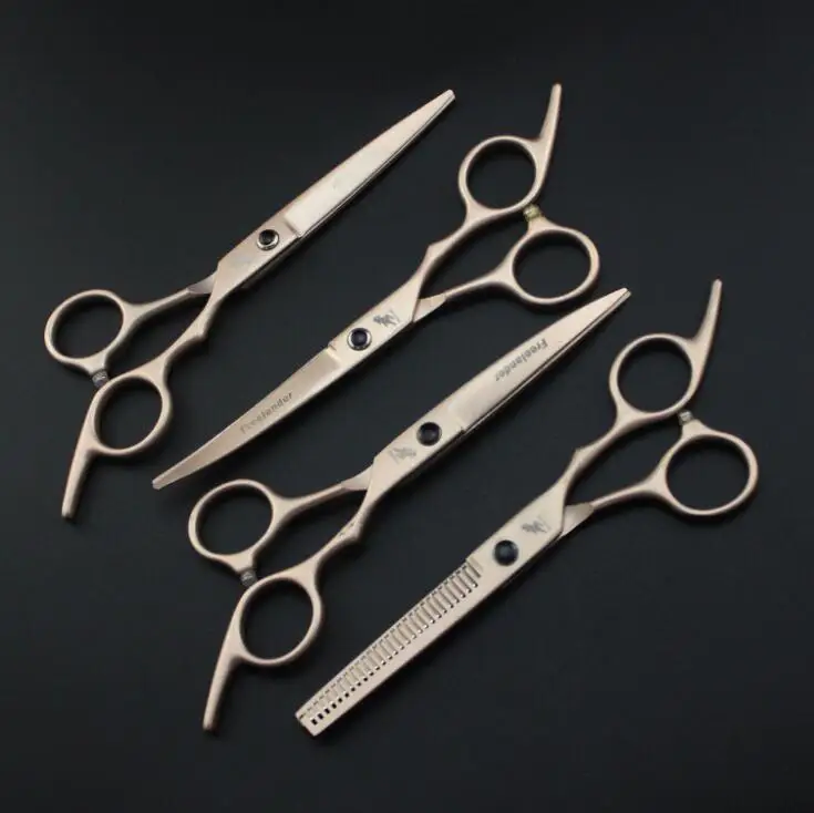 

Dog Grooming Scissors 6" Japan Stainless 440c curved Thinning Shears Straight Scissors Pet Scissors Curved Shears Set of Tools