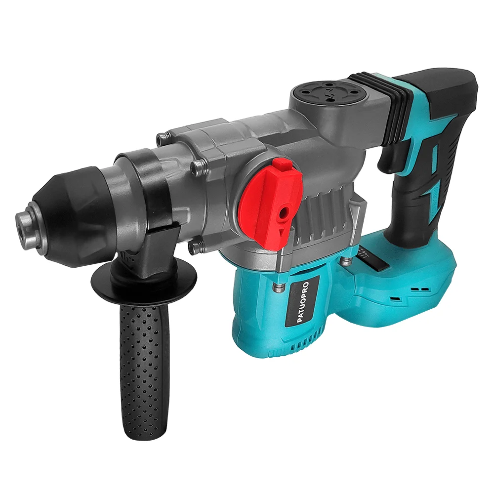 Brushless Cordless Hammer Drill 2-Mode Rotary Hammer Drill Multifunctional for Makita 18V Battery 6