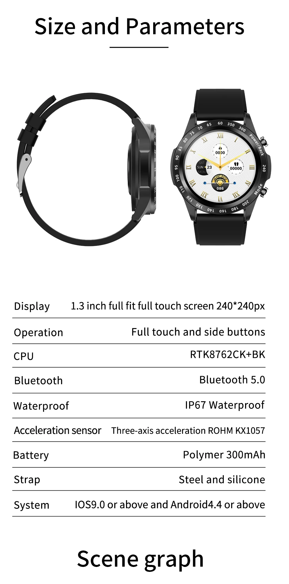 2022 Men Smart Watch Heart Rate Blood Pressure IP67 Waterproof Sports Fitness Luxury Watch Bluetooth Call Smartwatch Music Clock